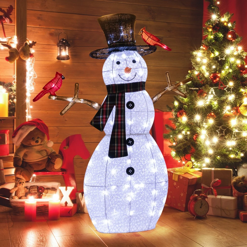 Promotion 50" Kalėdinis sniego senis su LED šviesomis