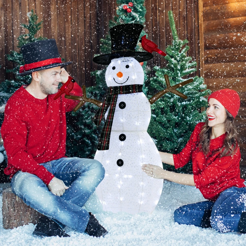 Promotion 50" Kalėdinis sniego senis su LED šviesomis