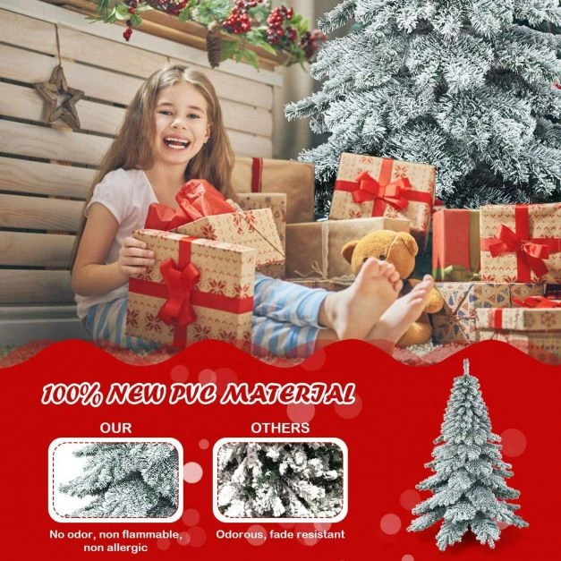 Promotion 6 pėdų sniegu dengta PVC eglutė