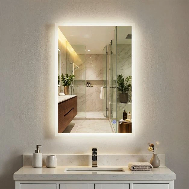Promotion 70x50 cm LED vonios veidrodis sidabrinis