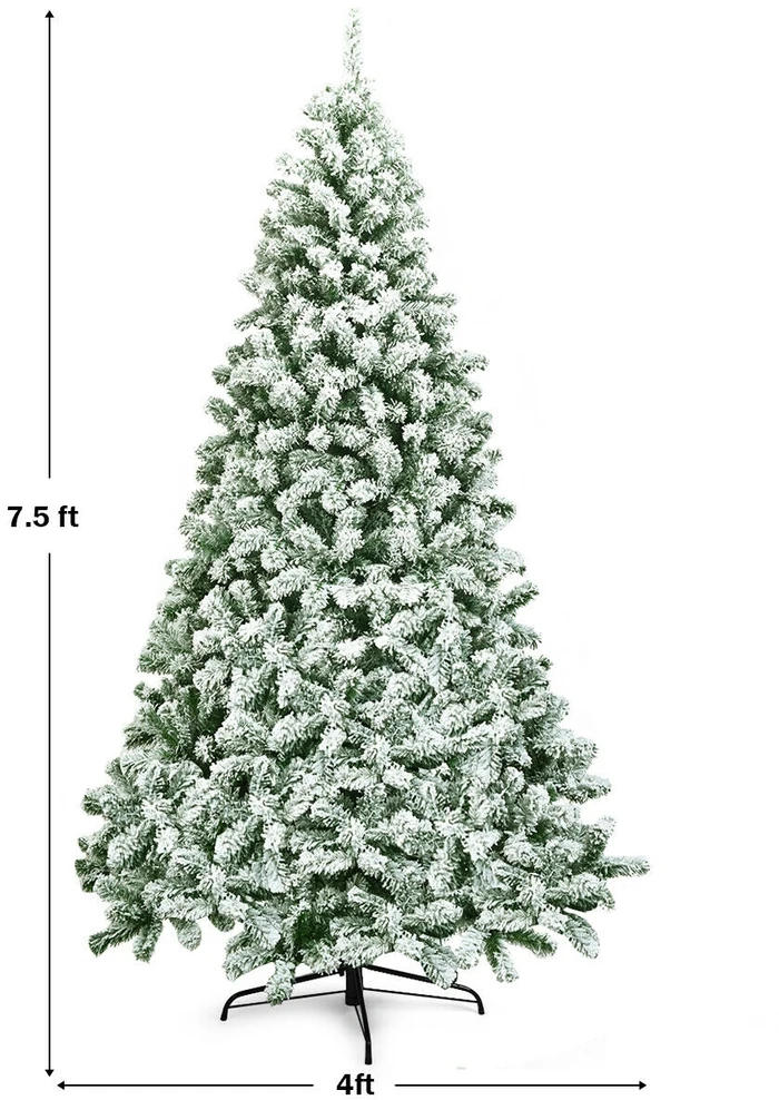 Promotion 7.5 pėdų Dirbtinė Kalėdinė Pušis Su Sniego Danga 1346 Šakos