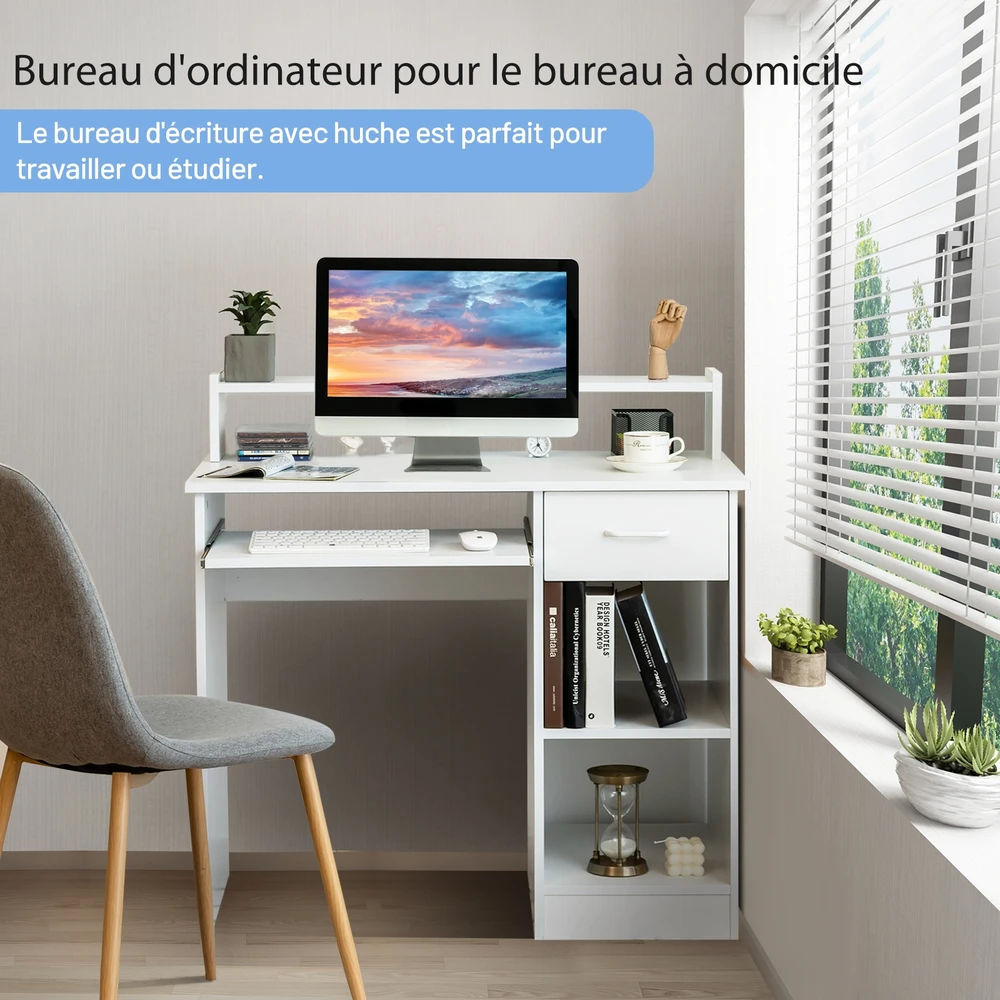 Promotion Balta darbo stalas su įkrovimo stotimi 105x55x89 cm
