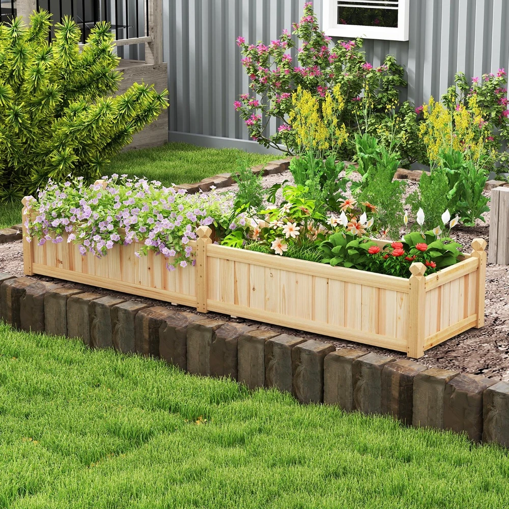 Promotion Dalijamas gėlių dėžės 91x24x16" eglės mediena