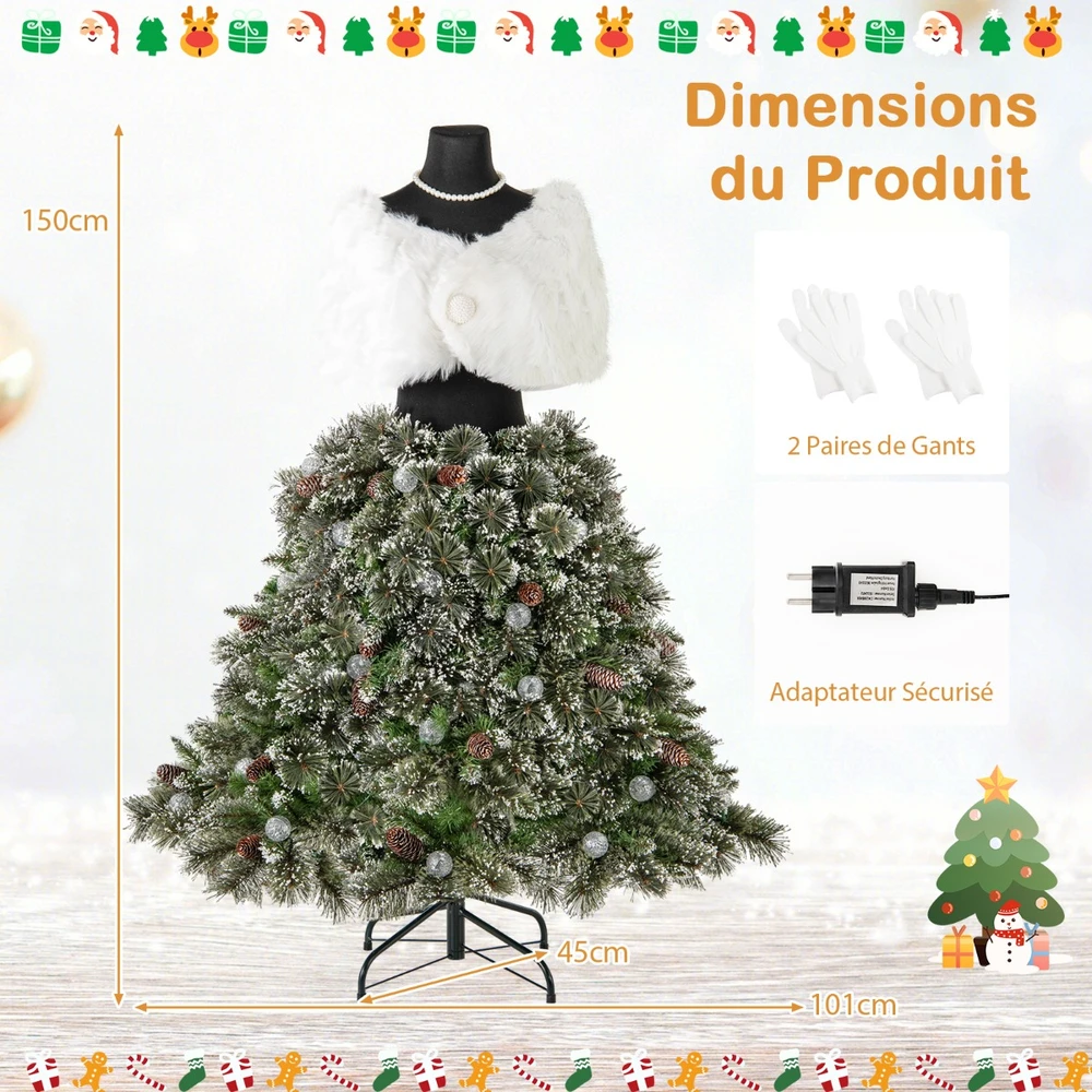 Promotion Dirbtinė eglutė 150 cm su LED ir kankorėžiais