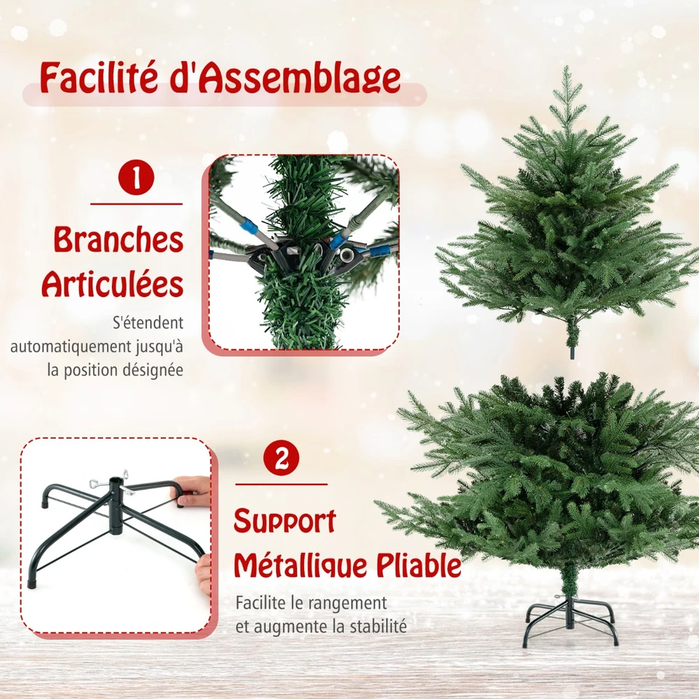 Promotion Dirbtinė Kalėdų eglutė 135cm su 442 šakų galiukais ir 160 šiltų baltų LED lempučių