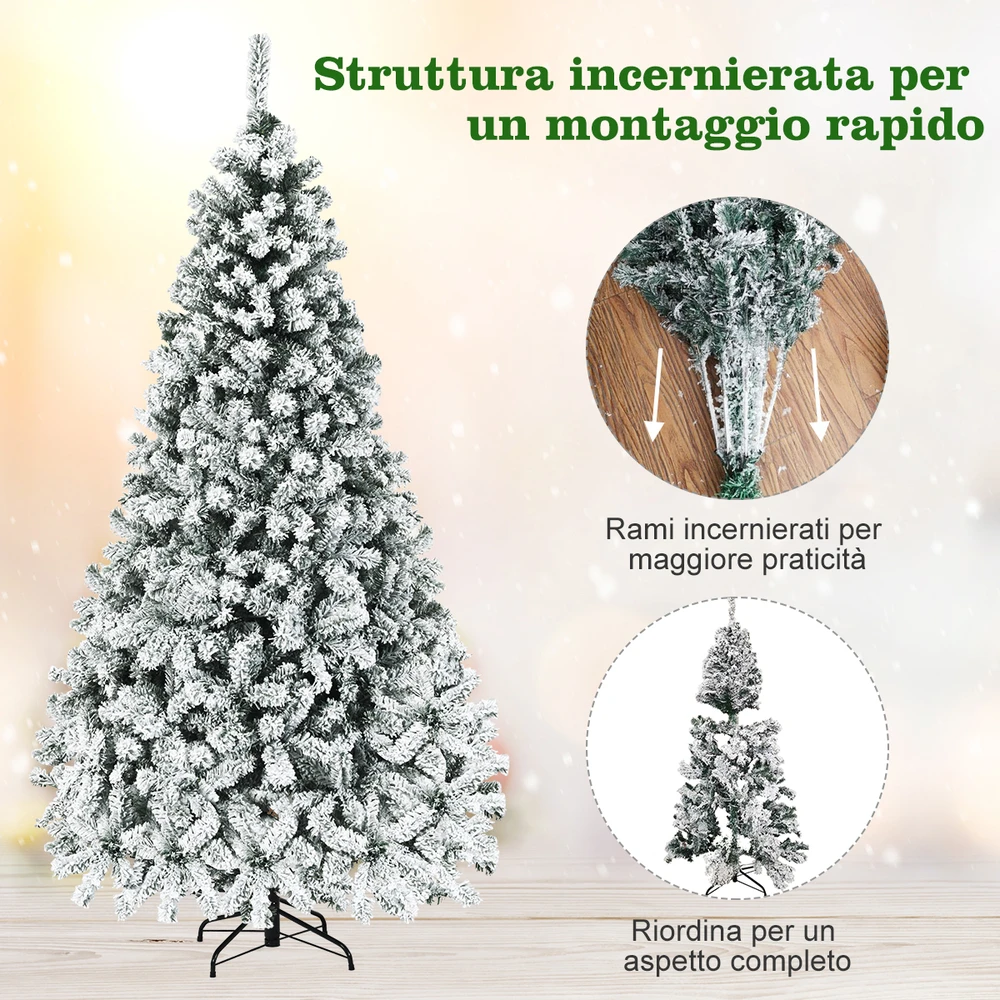 Promotion Dirbtinė snieguota eglutė su LED 225cm