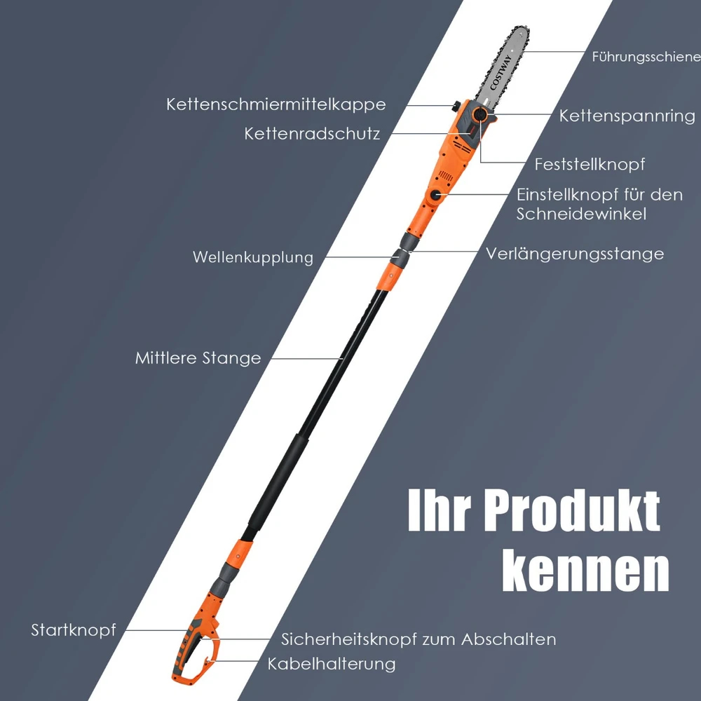 Promotion Elektrinis aukštapjūklis teleskopinis 212-286 cm