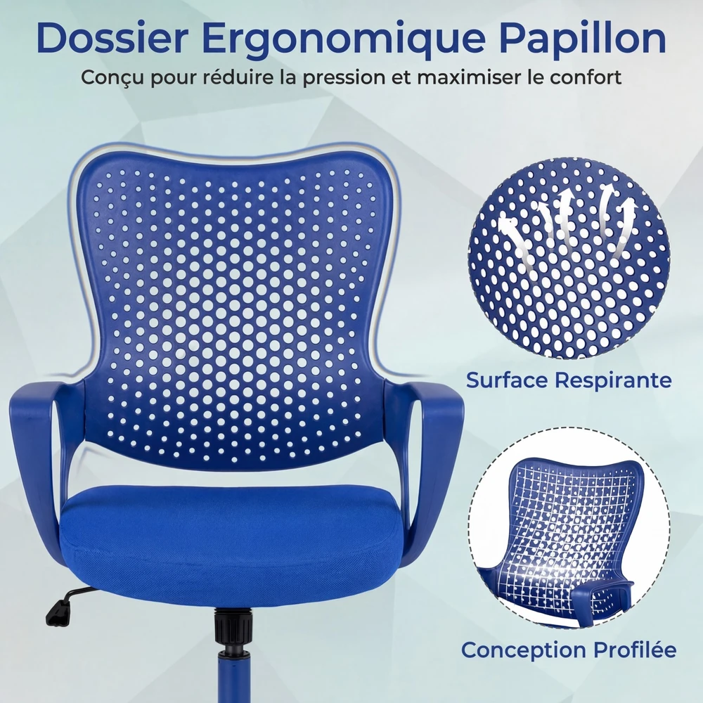 Promotion Ergonomiška biuro kėdė 150kg mėlyna