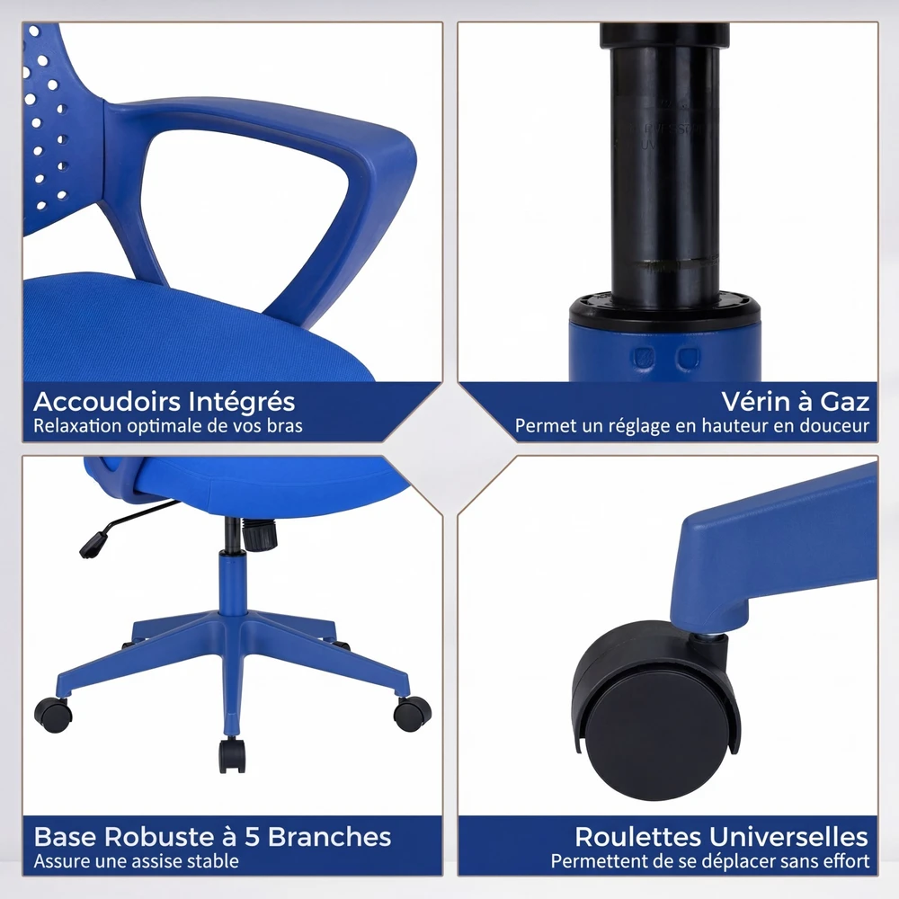 Promotion Ergonomiška biuro kėdė 150kg mėlyna