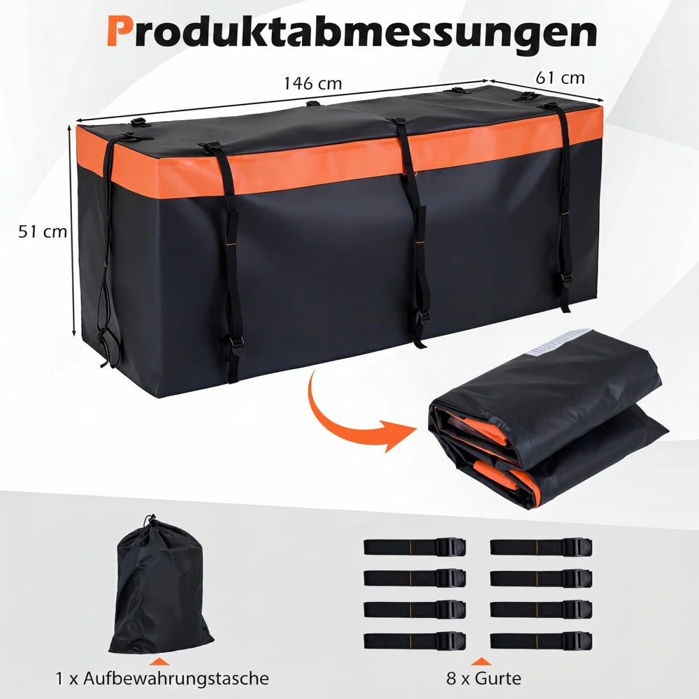 Promotion Galinis bagažo dėžė 453L PVC atspari vandeniui