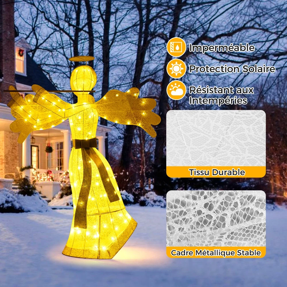 Promotion Kalėdinė dekoracija angelo formos su 100 LED šviesų 150 cm