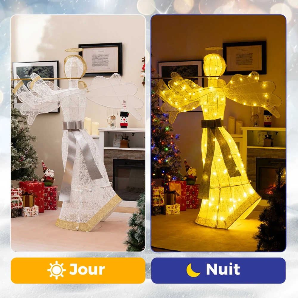 Promotion Kalėdinė dekoracija angelo formos su 100 LED šviesų 150 cm