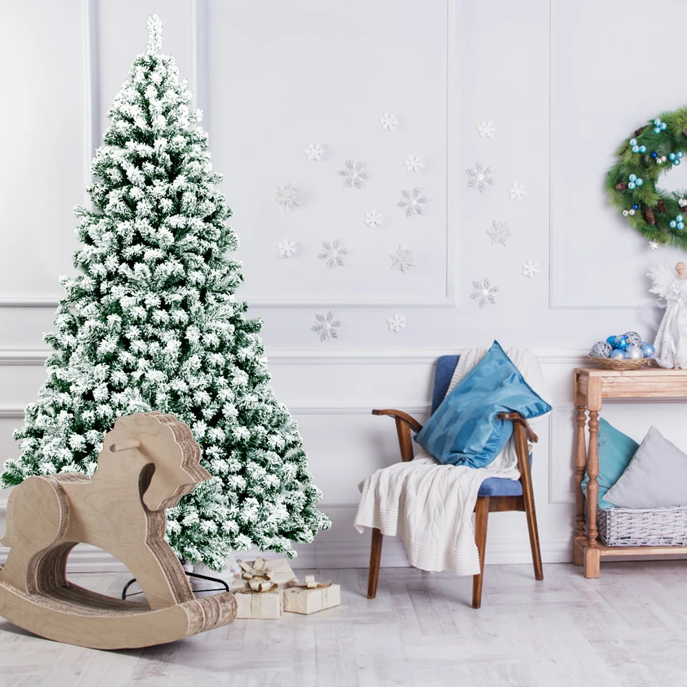 Promotion Kalėdinė eglutė su sniegu 225 cm su LED apšvietimu