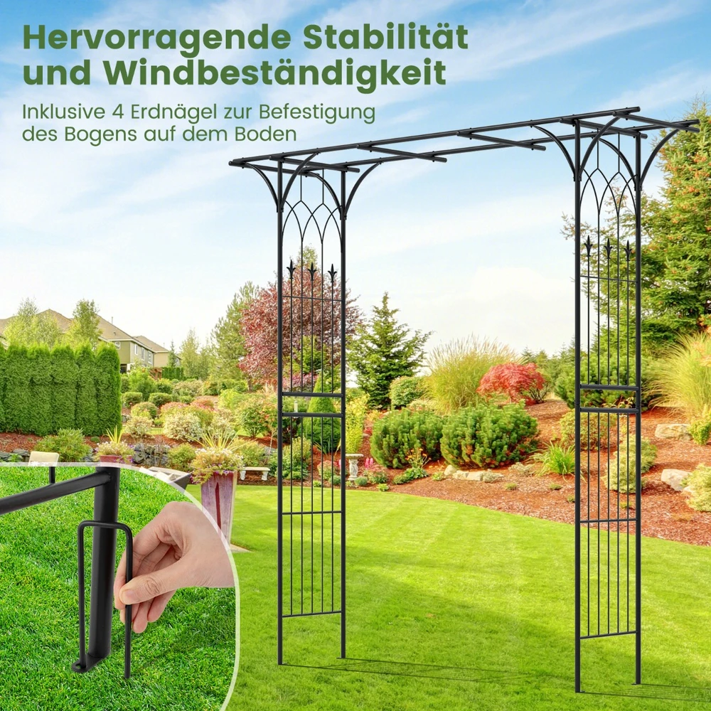 Promotion Metalinė rožių arka 205x52x206 cm juoda