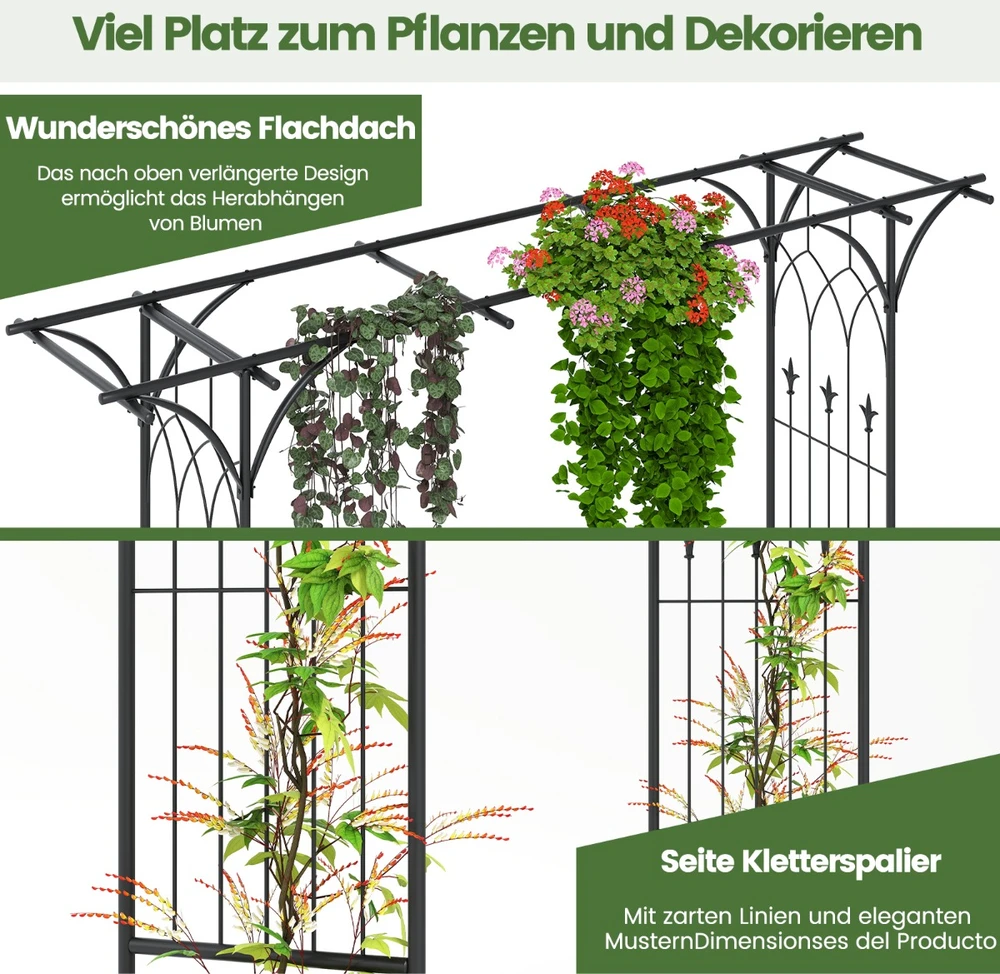 Promotion Metalinė rožių arka 205x52x206 cm juoda