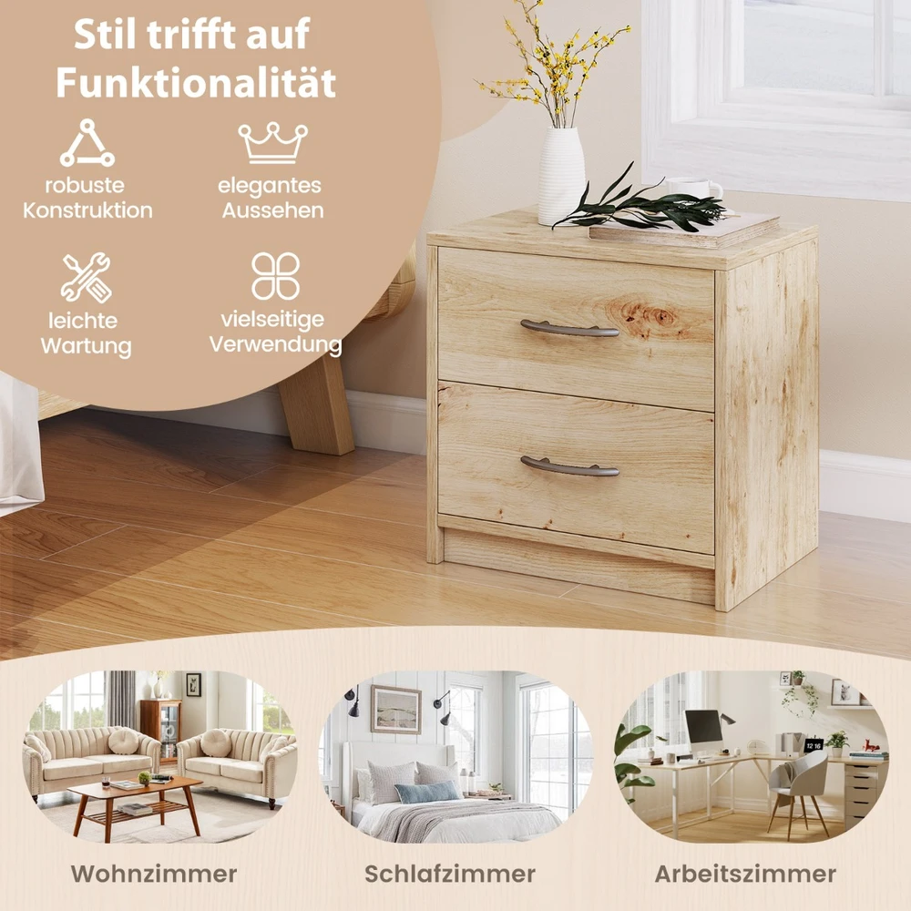Promotion Naktinis staliukas 2 stalčiais ąžuolas