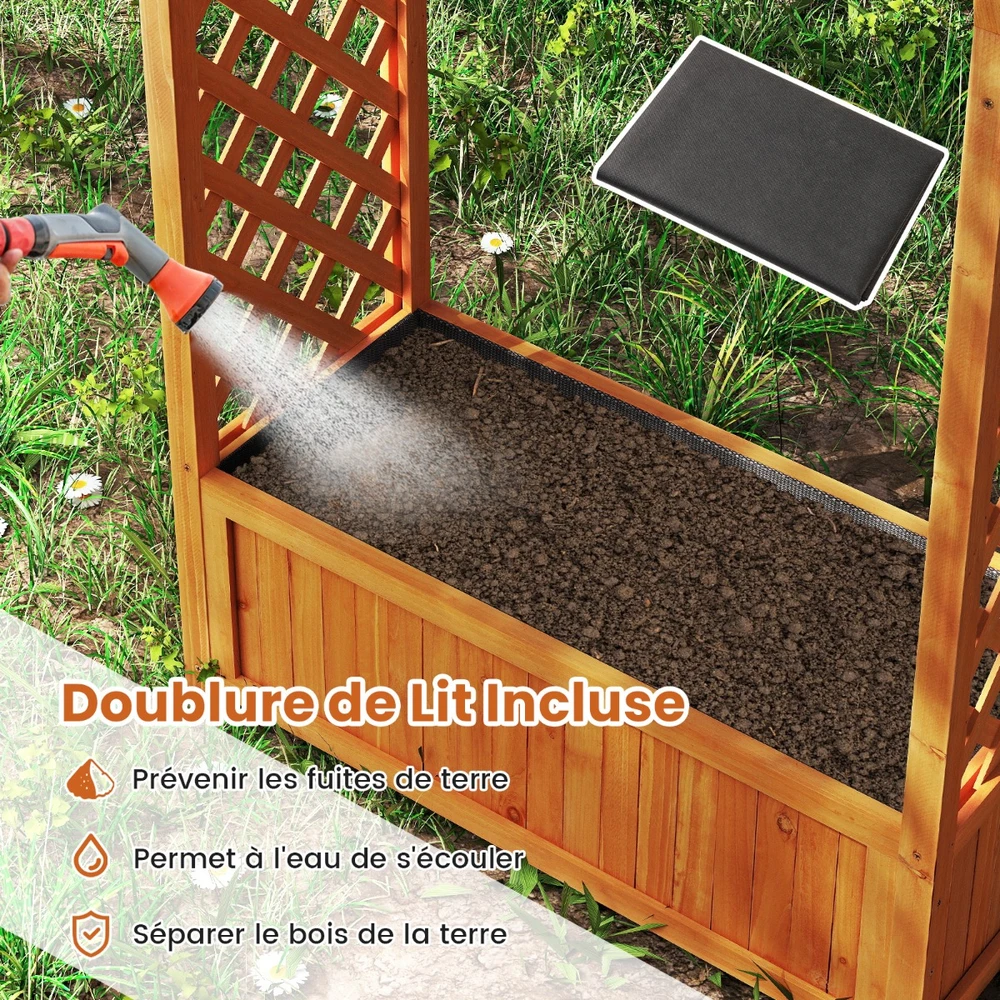 Promotion Pakelta lysvė su arkinio trelišo ruda