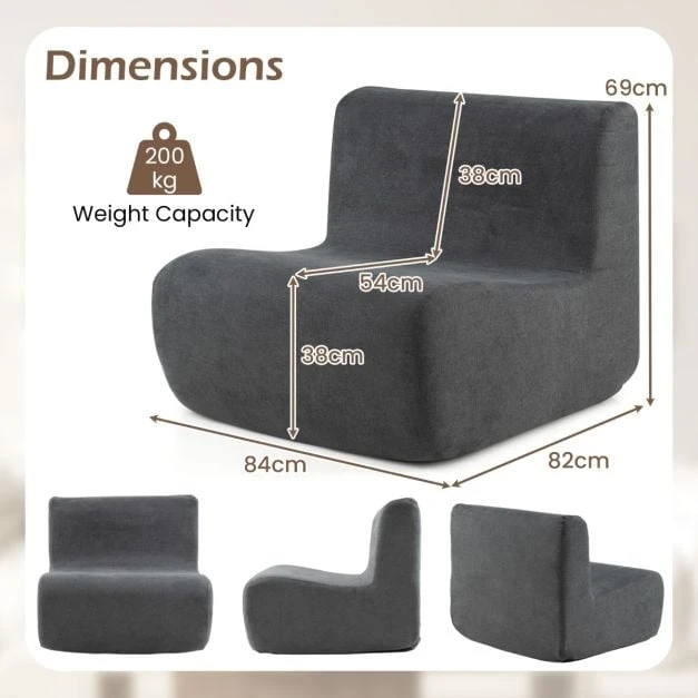 Sofa Promotion Patalpų grindų skaitymo kėdė su aksomu
