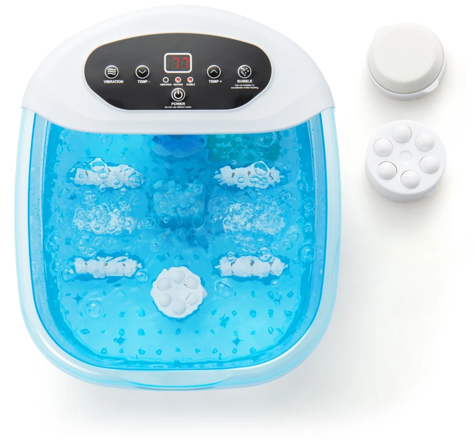Promotion Pėdų Masažuoklis Spa 500W Su Pedikiūro Akmeniu Mėlynas