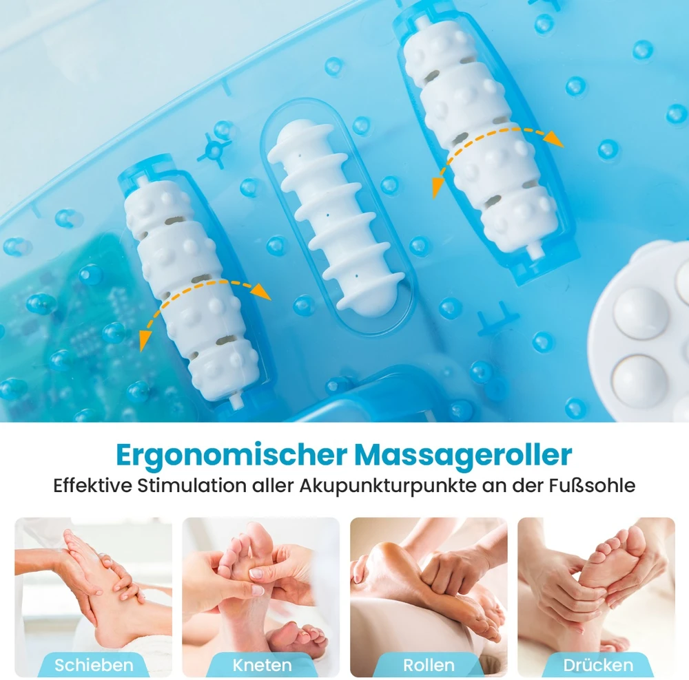 Promotion Pėdų Masažuoklis Spa 500W Su Pedikiūro Akmeniu Mėlynas