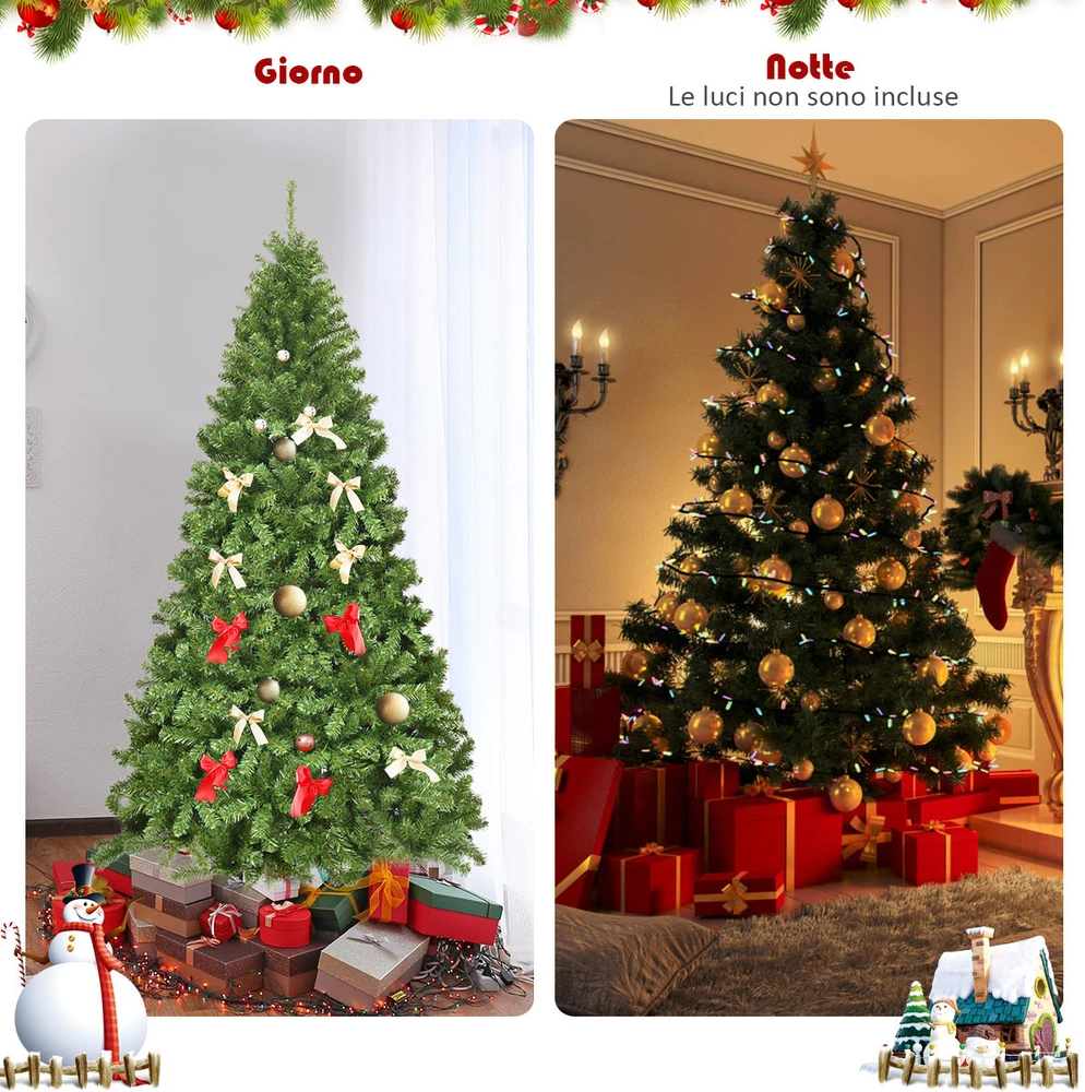 Promotion PVC dirbtinė eglutė su vyrių konstrukcija 7.5ft