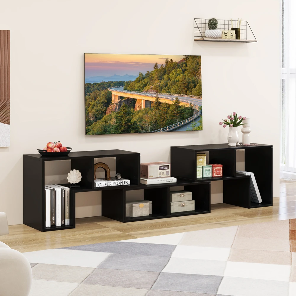 TV staliukas Promotion Reguliuojama 3 dalių TV stovas iki 65" televizoriui, juodas