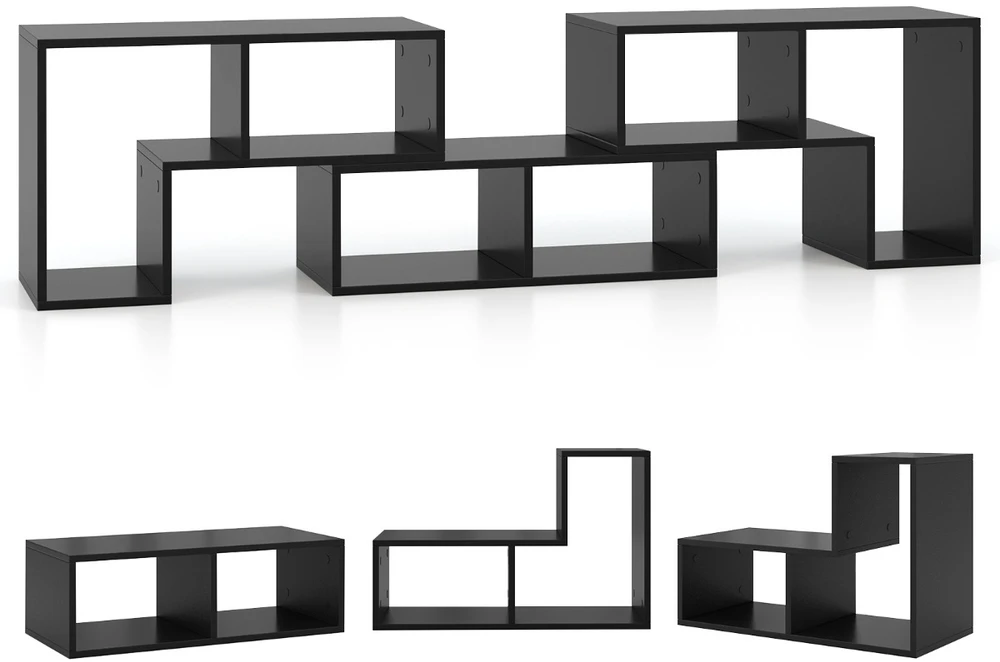 TV staliukas Promotion Reguliuojama 3 dalių TV stovas iki 65" televizoriui, juodas