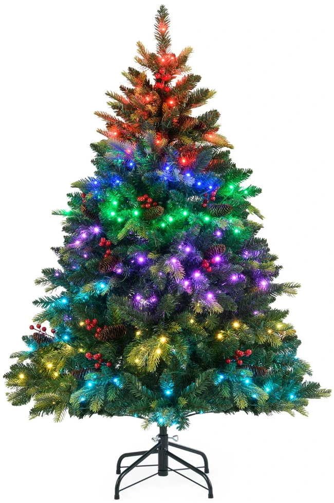 Promotion RGB apšviesta dirbtinė eglutė 150cm