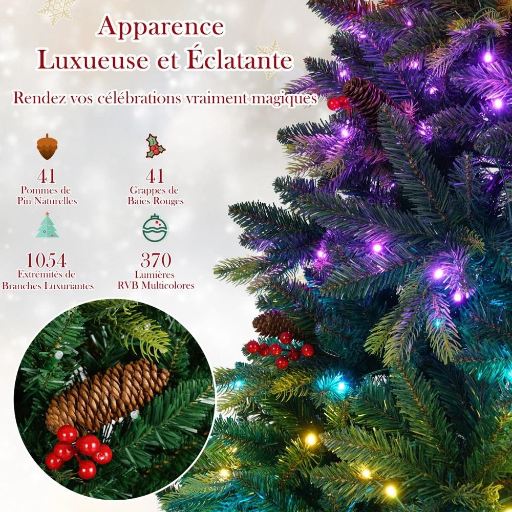 Promotion RGB LED Dirbtinė Kalėdinė Eglutė Su Nuotolinio Valdymo Pultimi