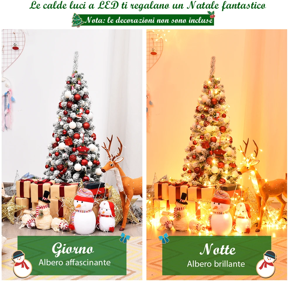 Promotion Snieguotas eglutės su LED žiburiais 135cm