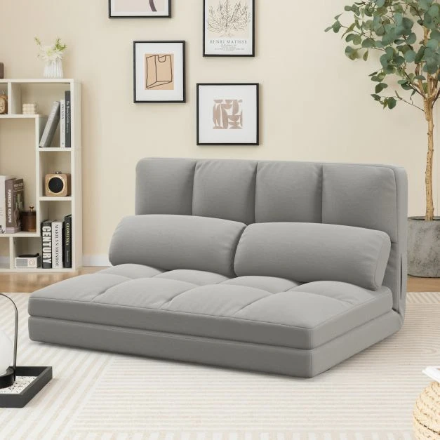 Promotion Sulankstoma grindų sofa 3in1 šviesiai pilka