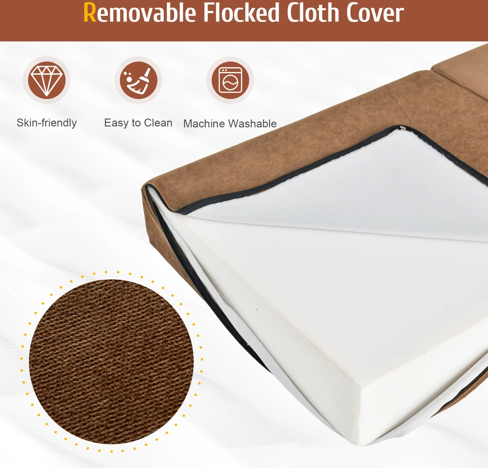 Sofa Promotion Trikartis sulankstomas fotelis-lova, rudas spalvos