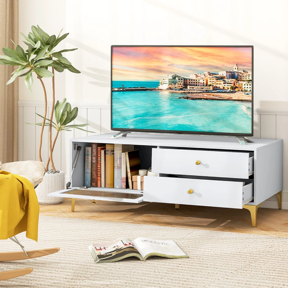 TV staliukas Promotion TV Spintelė 55" Su Stalčiais Pilka