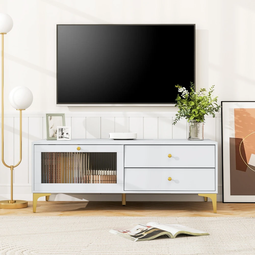 TV staliukas Promotion TV Spintelė 55" Su Stalčiais Pilka