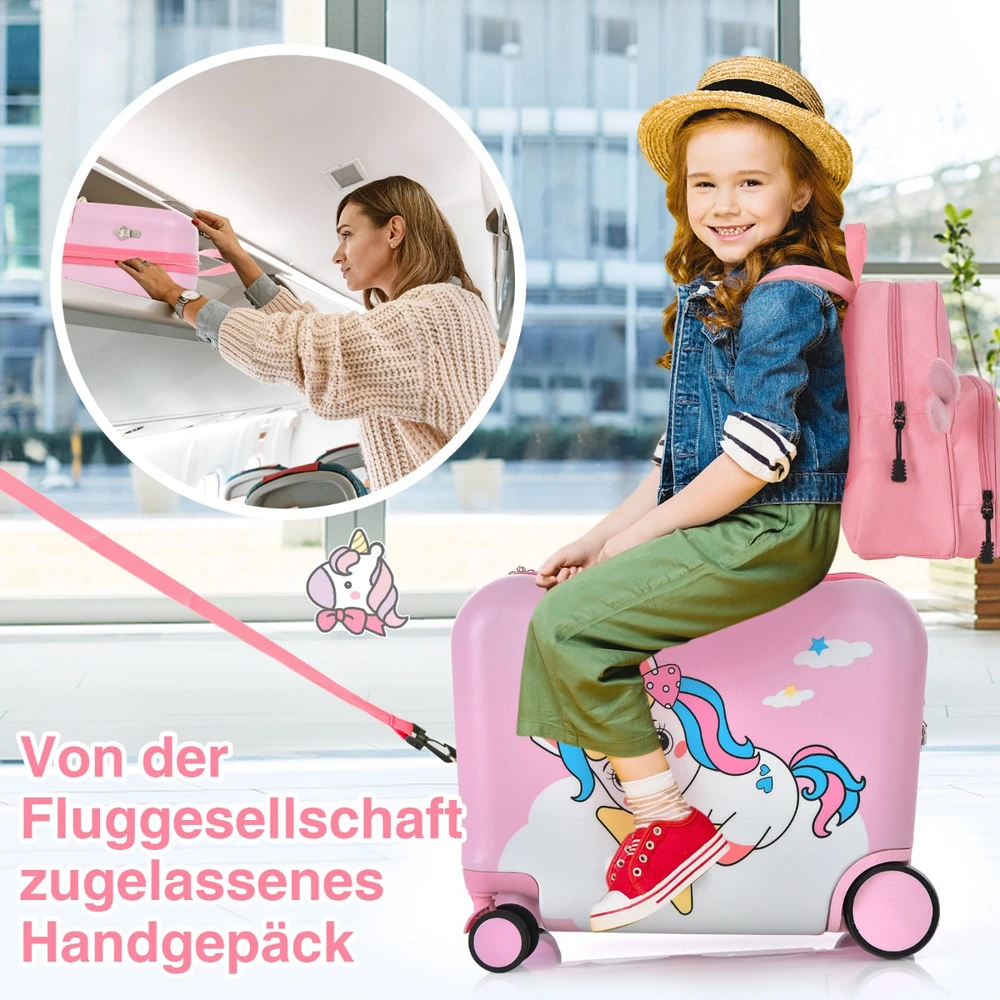 Kelioninis Promotion Vaikiškas 2 dalių 18" lagaminų rinkinys, rožinis