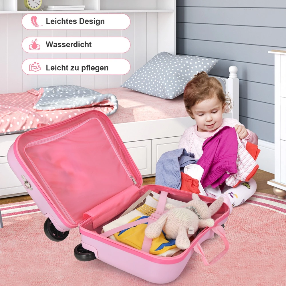 Kelioninis Promotion Vaikiškas 2 dalių 18" lagaminų rinkinys, rožinis
