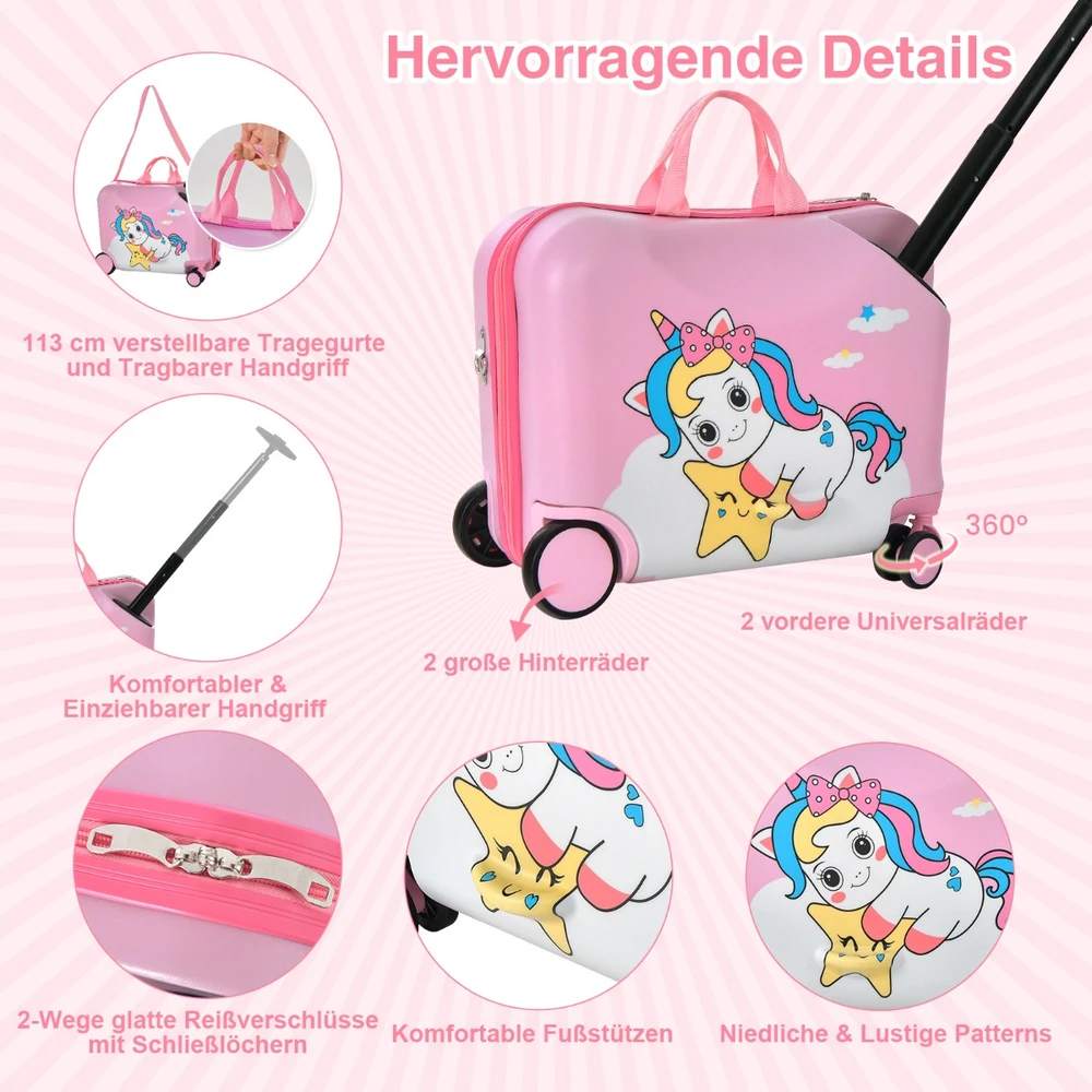 Kelioninis Promotion Vaikiškas 2 dalių 18" lagaminų rinkinys, rožinis