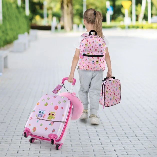 Kelioninis Promotion Vaikiškas lagaminų rinkinys 5 dalių rožinis
