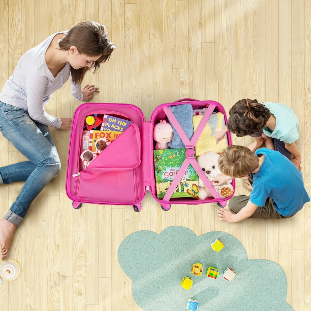 Kelioninis Promotion Vaikiškų lagaminų rinkinys 2 vnt rožinis