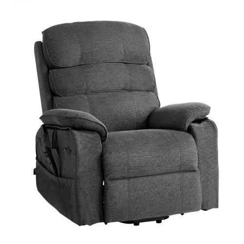 Fotelis VEVOR Elektrinis liftinis recliner krėslas, tamsiai pilkas, 89 x 98 x 104 cm