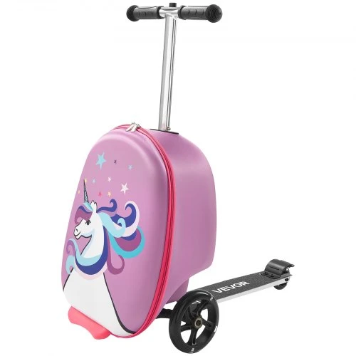 Kelioninis VEVOR Vaikiškas paspiriamo lagamino modelis, 20 l, violetinis, 33 x 28 x 52 cm
