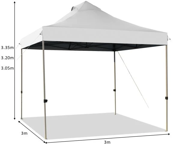 Promotion 10' x 10' Balta sulankstoma palapinė su ratukais