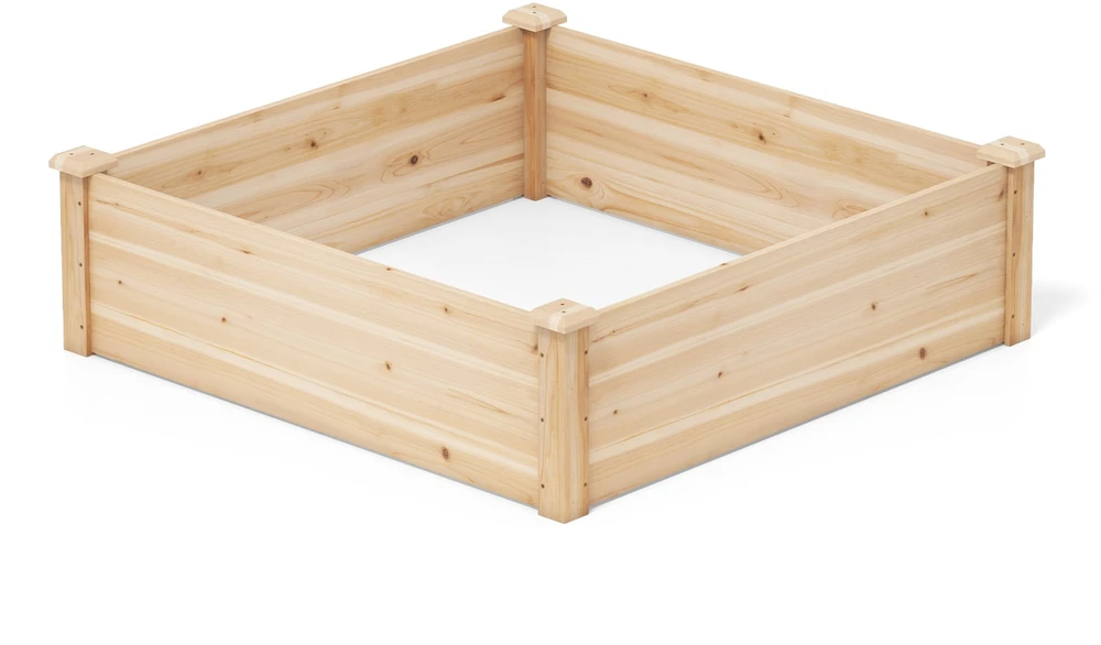 Promotion 102x102x30 cm Pakelta medinė lysvė su atvira baze