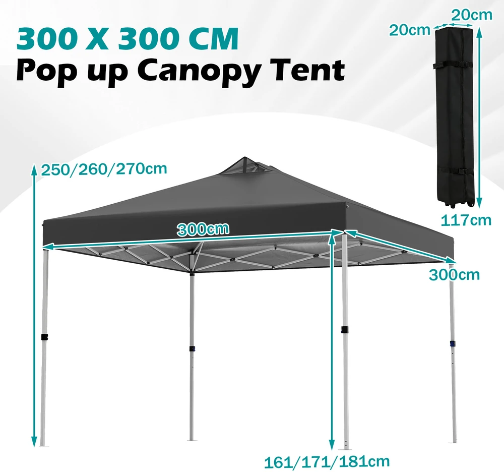 Promotion 10x10 pėdų pop-up palapinė juoda