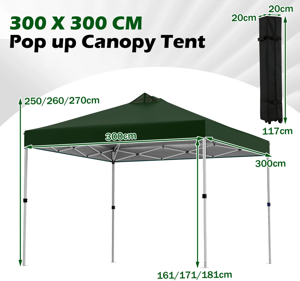 Promotion 10x10 pėdų pop-up palapinė žalia