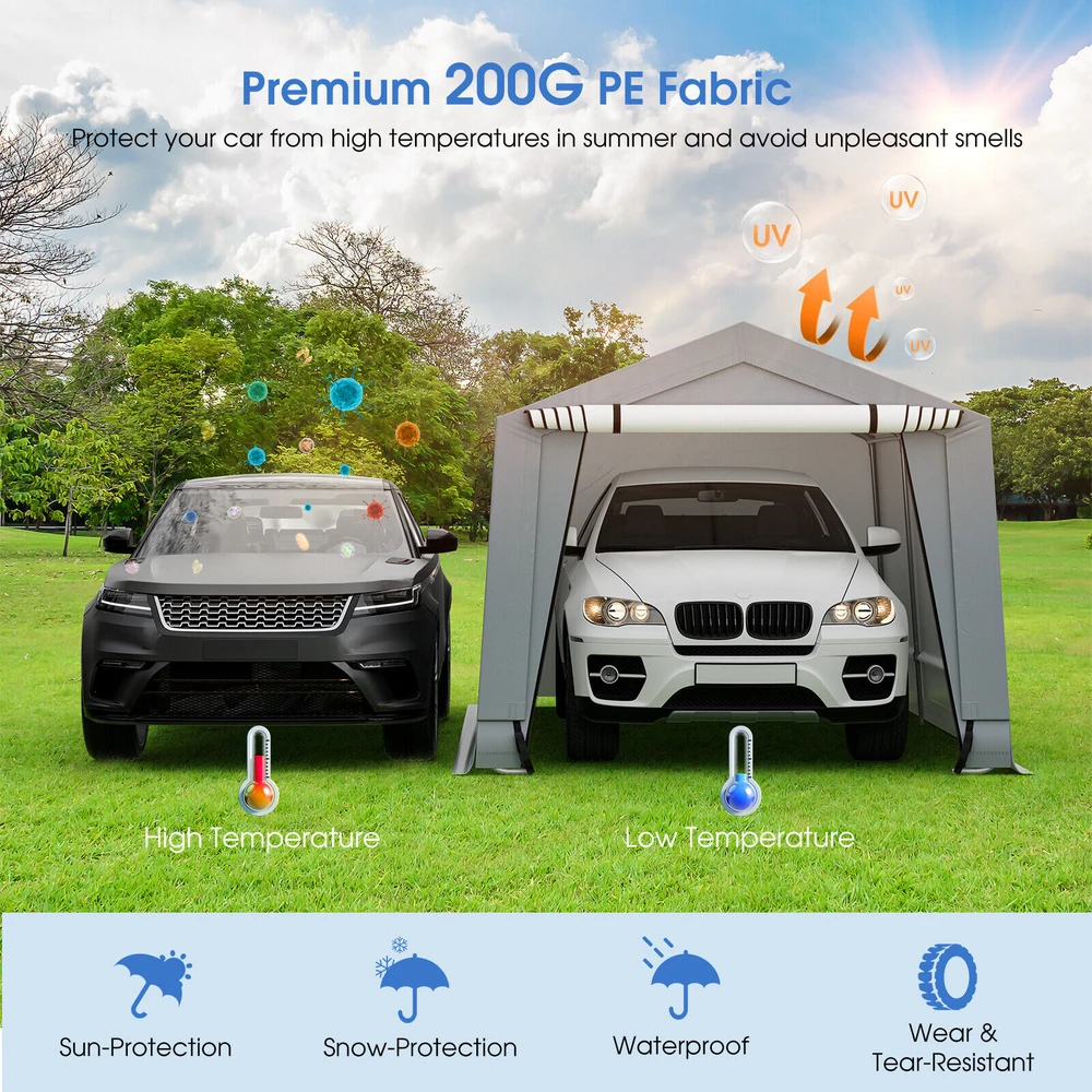 Promotion 10x16ft Tvirtas Cinkuotos Automobilių Stoginė
