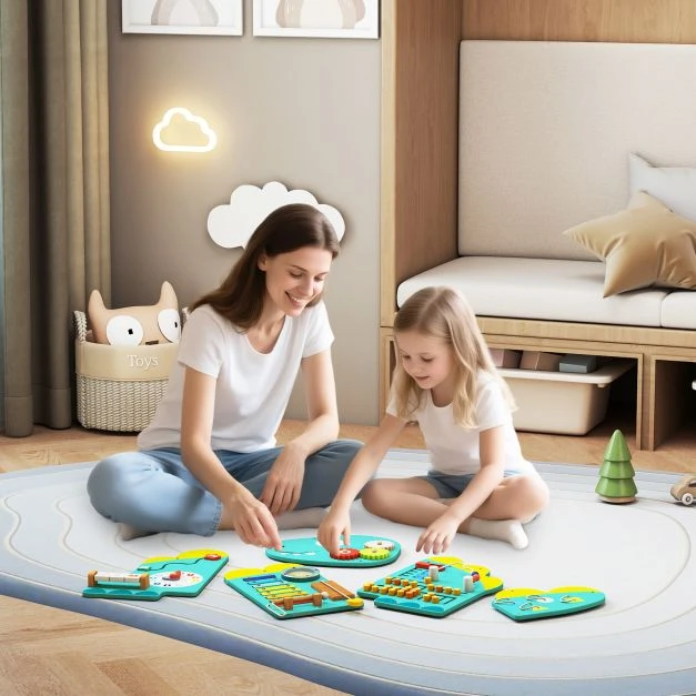 Promotion 11-in-1 dinozaurų veiklų sieninis žaidimų rinkinys, žalias