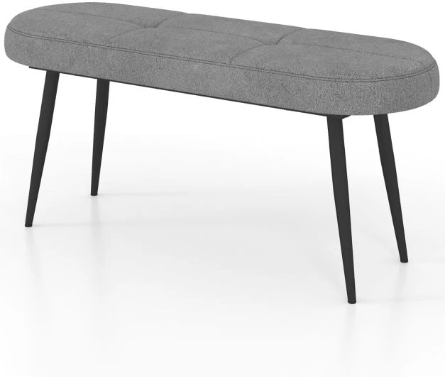 Koduva 113 cm pufas su minkštu sėdimu, pilkas
