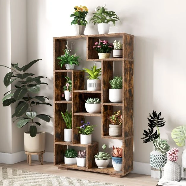 Promotion 120cm Knygų lentyna su apsauga nuo apvirtimo Ruda