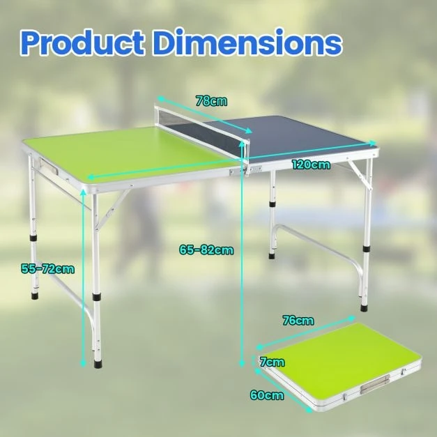 Promotion 120x76 cm sulankstomas stalo teniso stalas rinkinys su tinklu